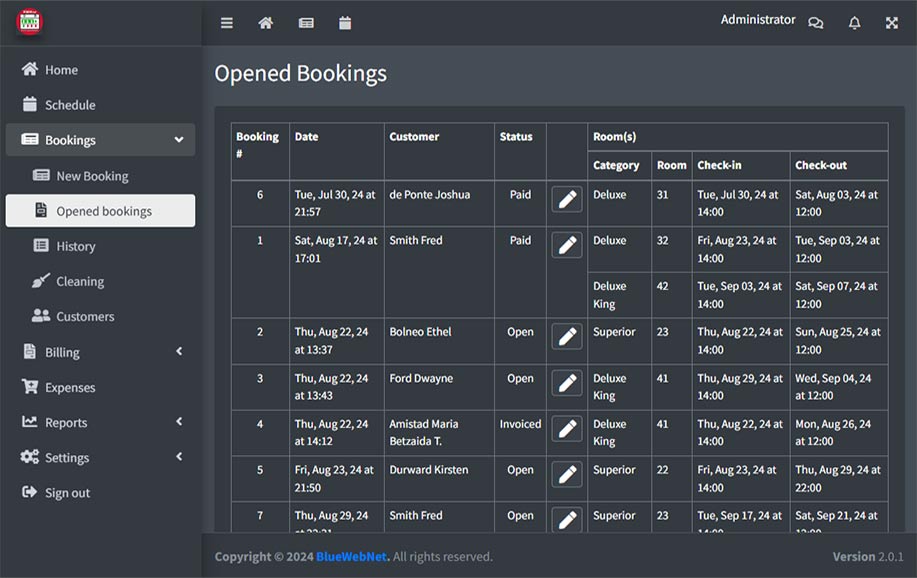 Unlimited bookings in HMSEasy